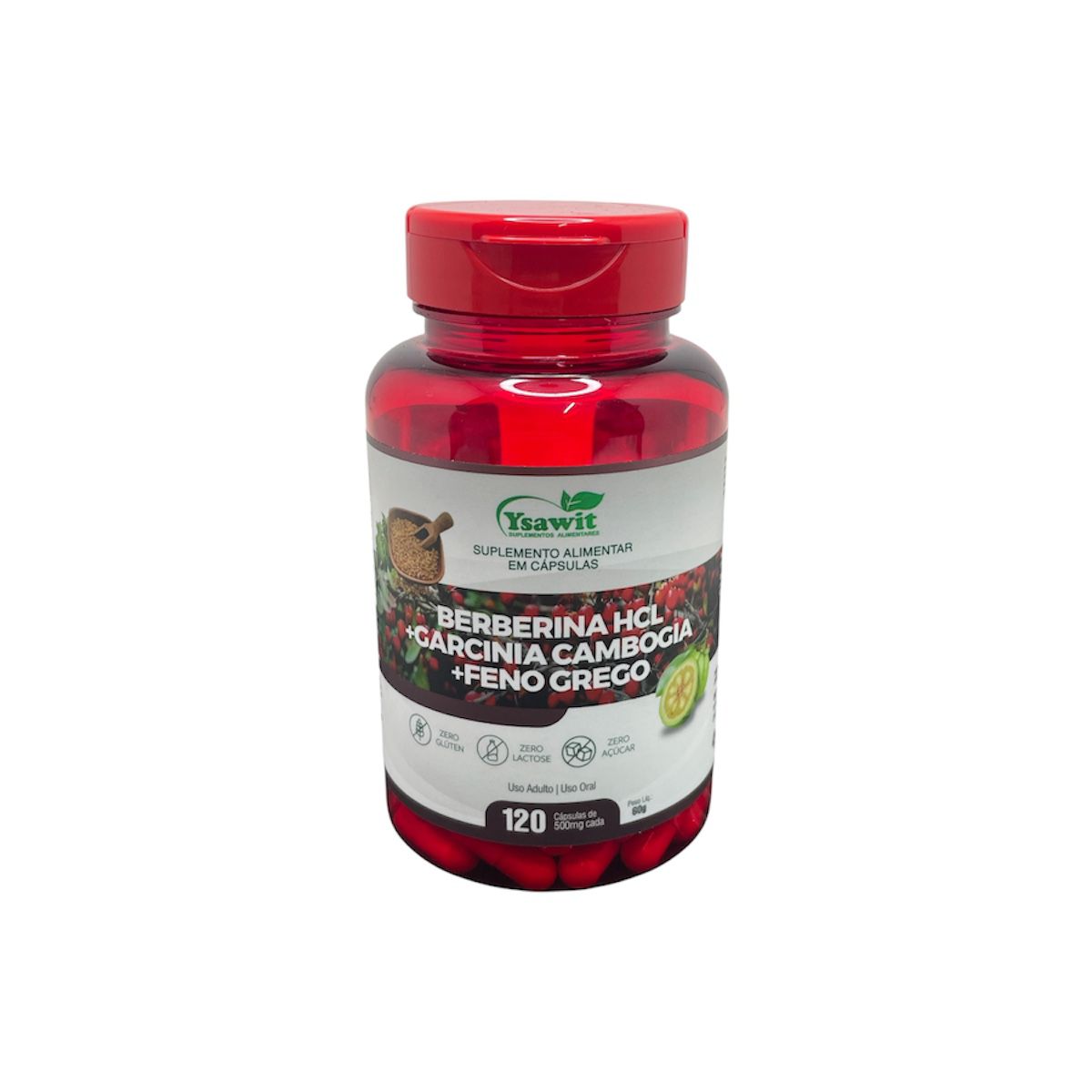 Suplemento Berberina HLC + Garcinia Cambogia E Feno Grego Power