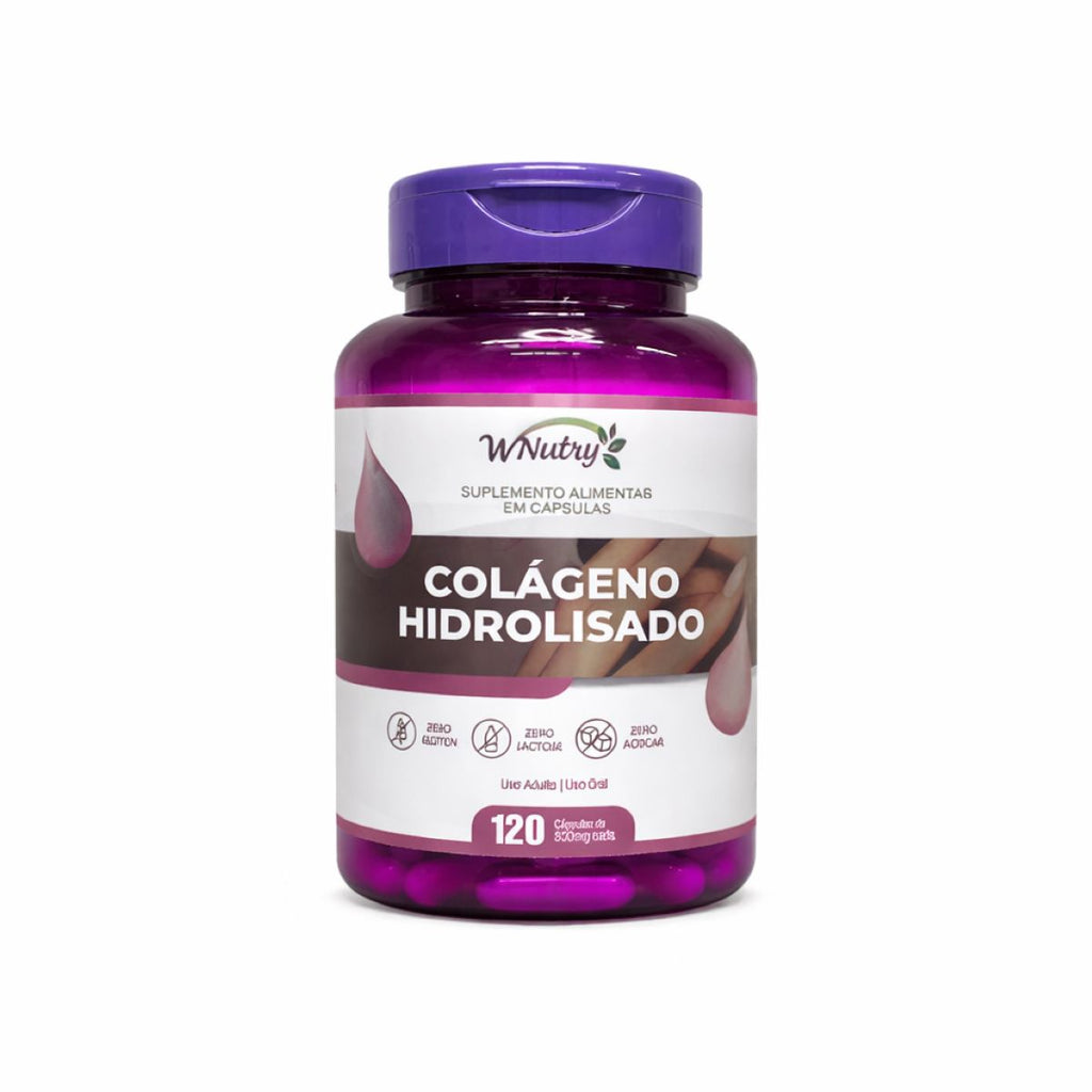 Suplemento Colágeno Hidrolisado 120 Cápsulas Pele Cabelo Unhas