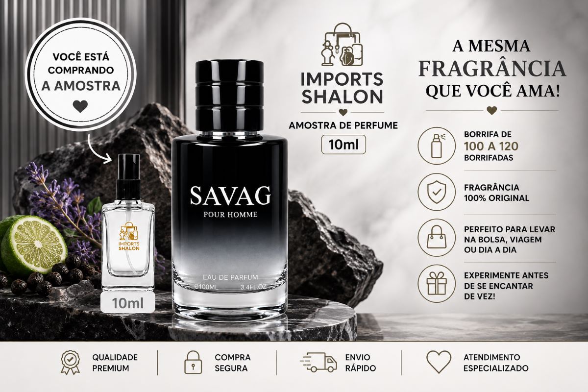 Mini Perfume Savag Pour Homme 10ml Aroma Masculino Marcante