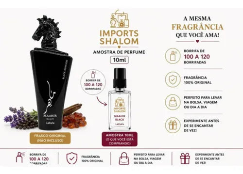 Maahir Black 10ml Perfume Masculino Presença Absoluta