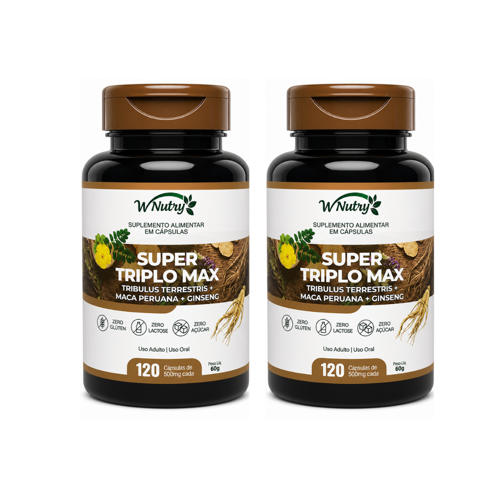 Kit De 2 Suplementos Super Triplo Max Fórmula Extrema Alta Potência
