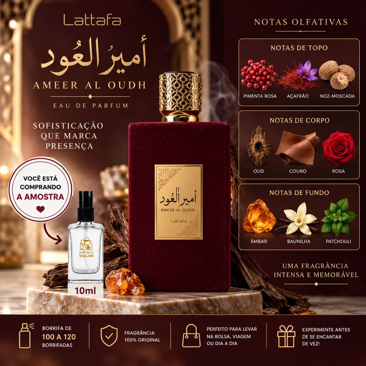 Mini Perfume Ameerat Al Arab 10ml Floral Sofisticado