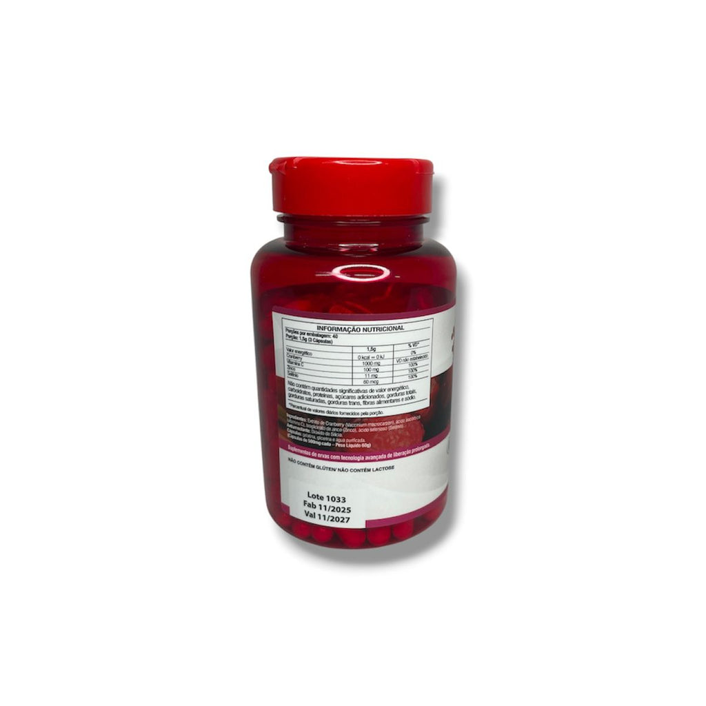 Suplemento Cranberry 120 Cápsulas Saúde Urinária Antioxidante
