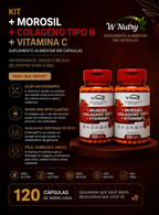 2 Suplementos Morosil + Colágeno Tipo 2 E Vitamina C Power Fit