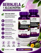 Kit Com 2 Suplementos De Berinjela + Alcachofra 120 Cápsulas