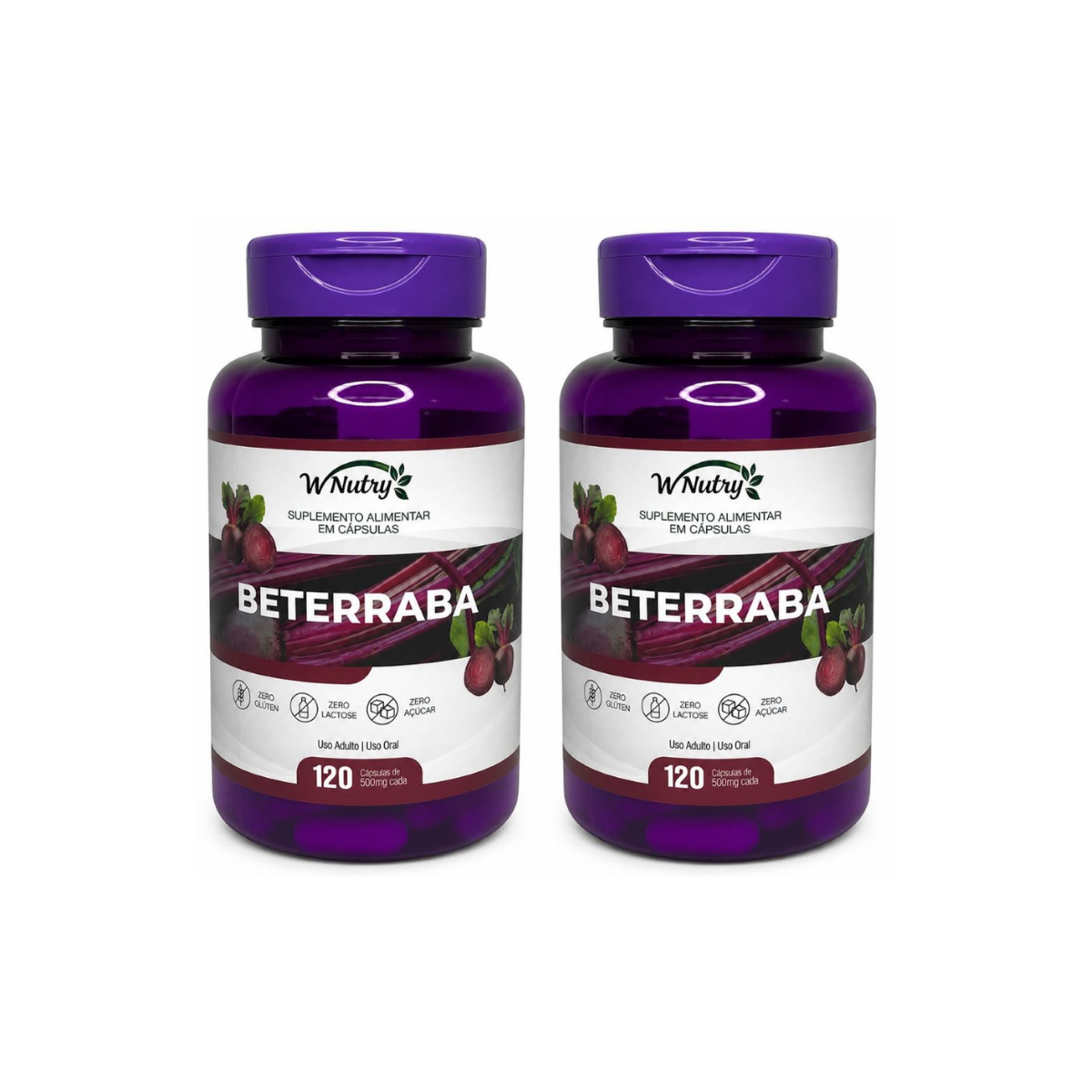 2 Suplementos Beterraba 2x120 Cáps Energia Natural Circulação