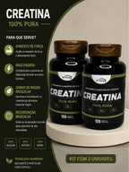 Kit De 2 Suplementos Creatina 120 Cáps Monohidratada 100% Pura