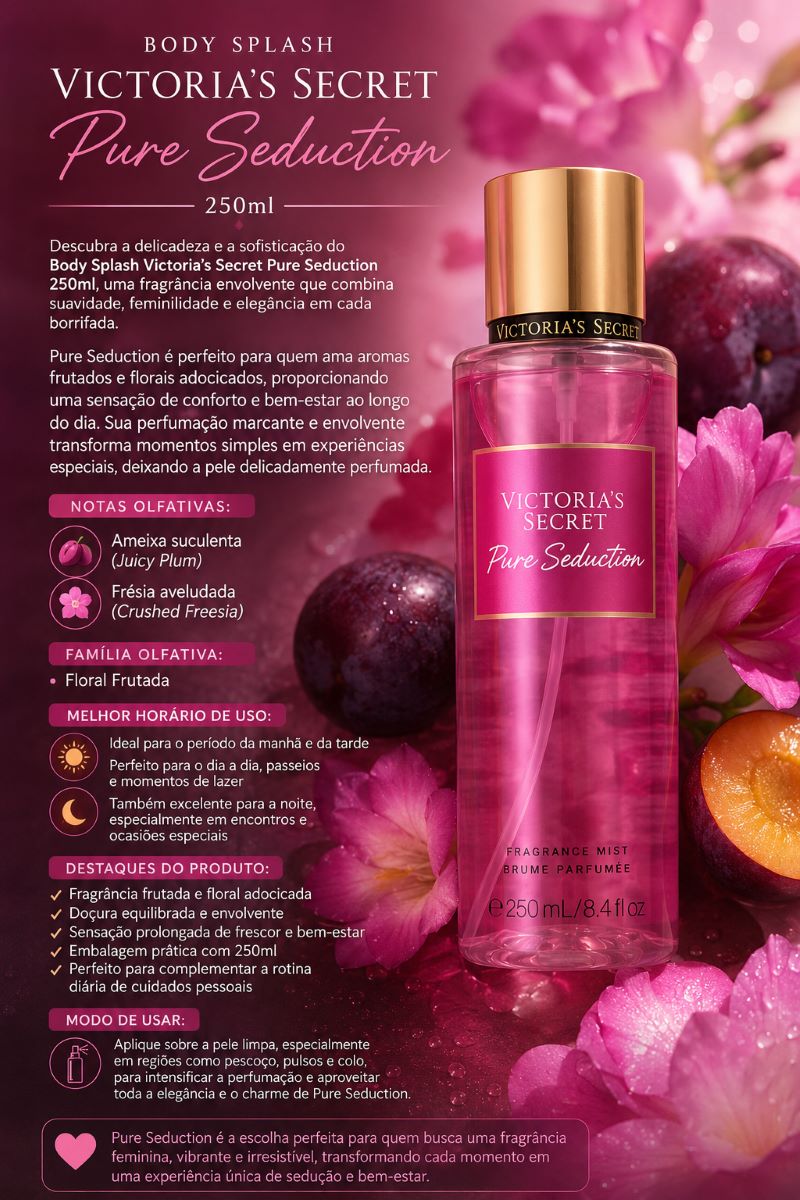 Body Splash Victoria's Secret Pure Seduction 250ml Premium