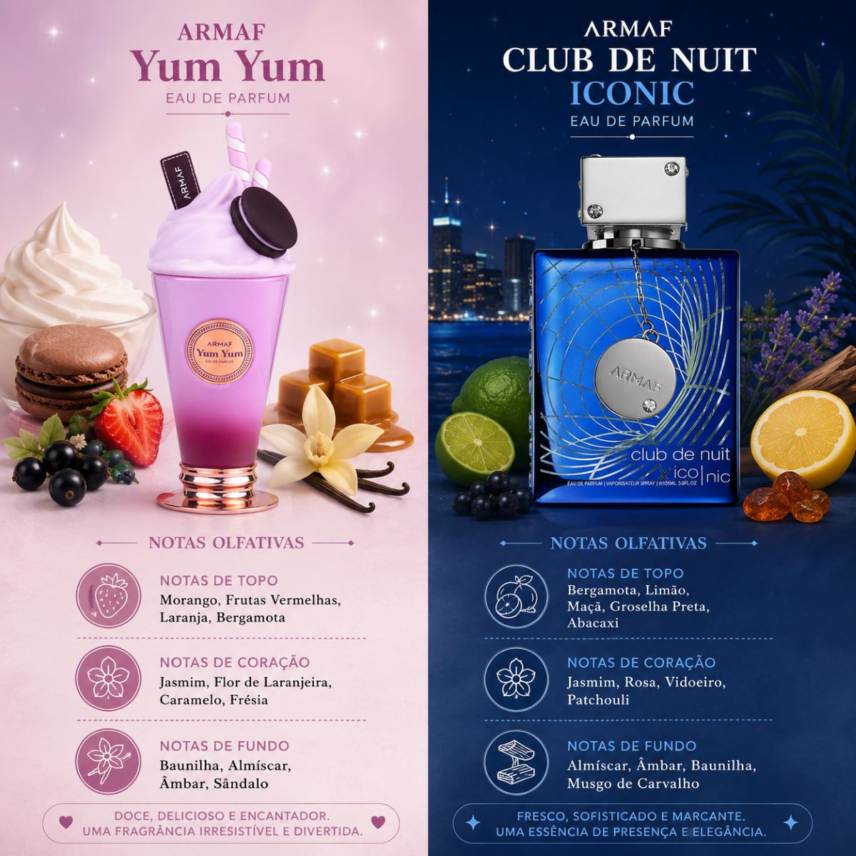 Kit Yum Yum + Club De Nuit Iconic Perfumes Árabes Luxo