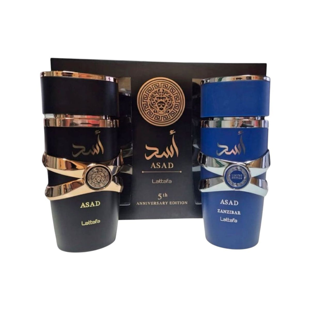 Kit Asad Lattafa Zanzibar + Asad Black Duo Intenso Alta Fixação