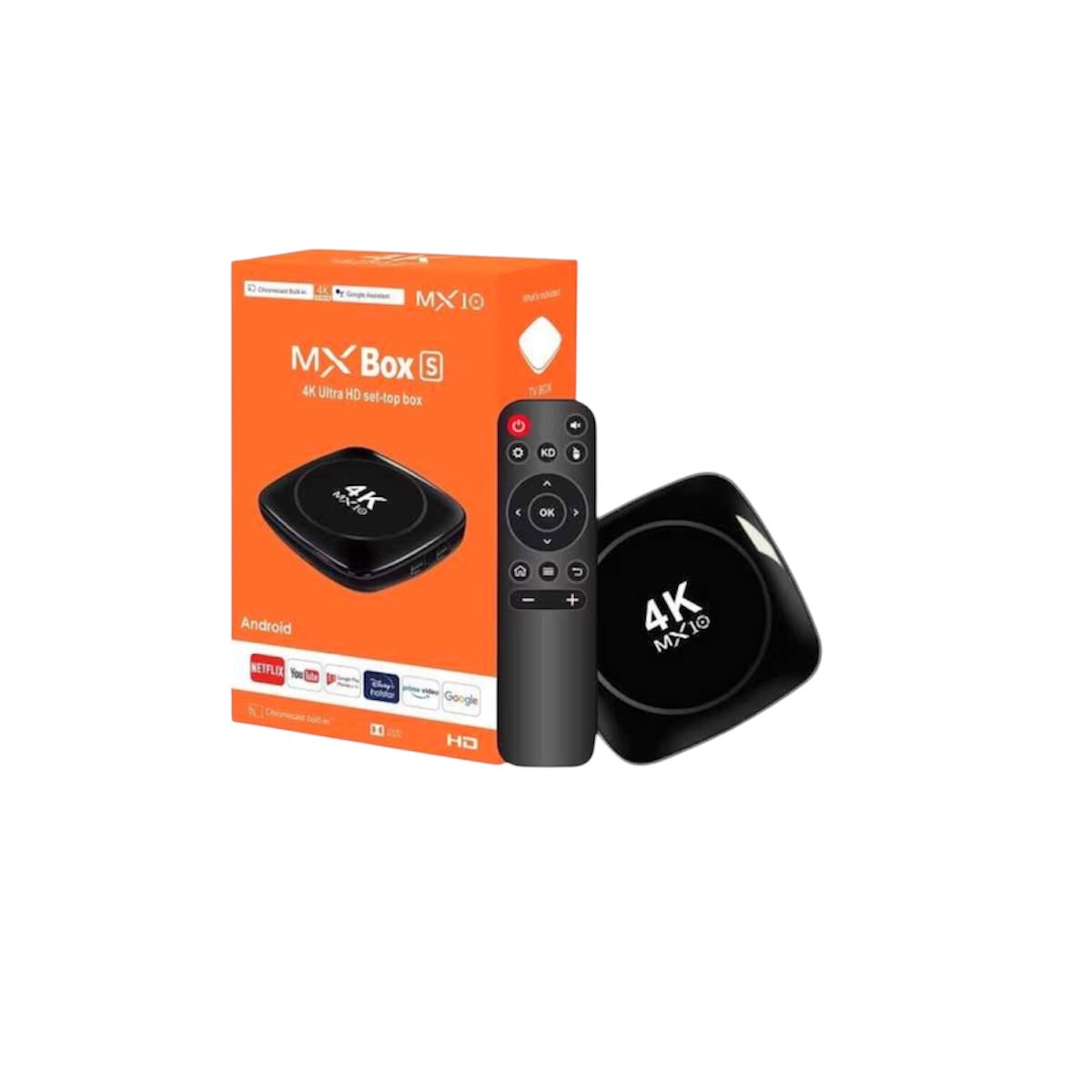 MX Box S 4K Ultra HD Android TV Box Wi-Fi Reprodutor Multimídia